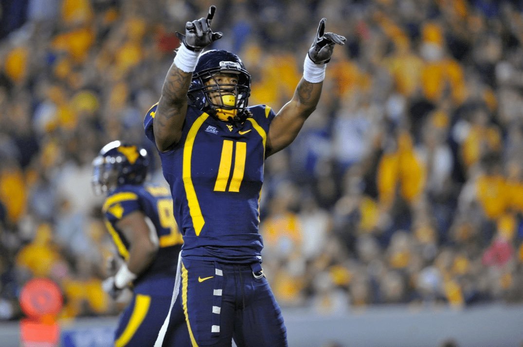 A picture of former WVU football player Bruce Irvin