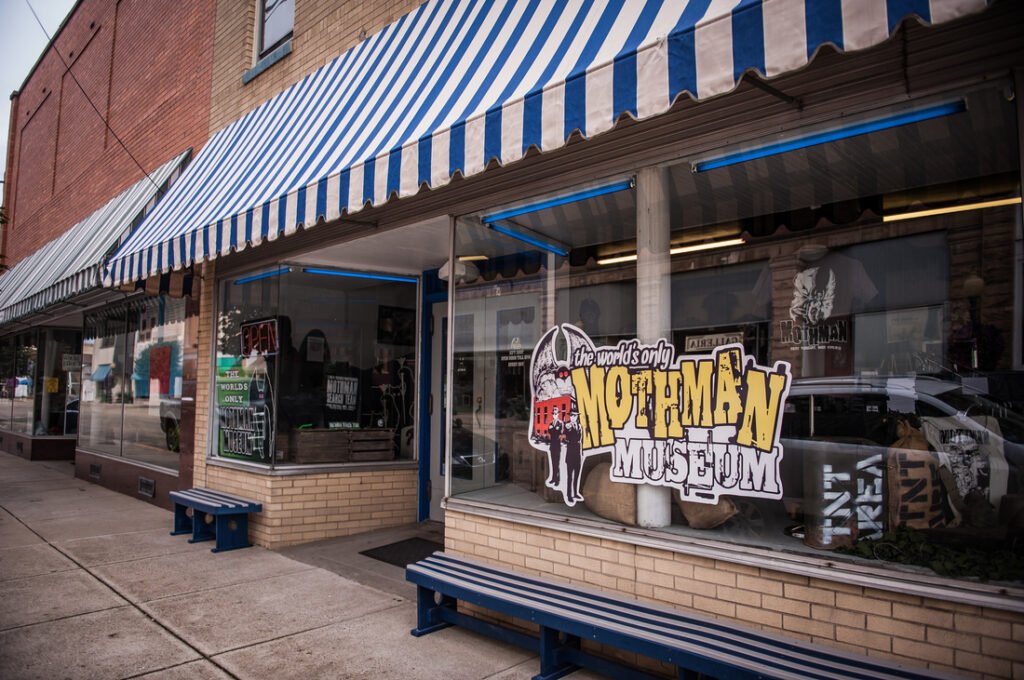 The entrance  of the Mothman Museum 